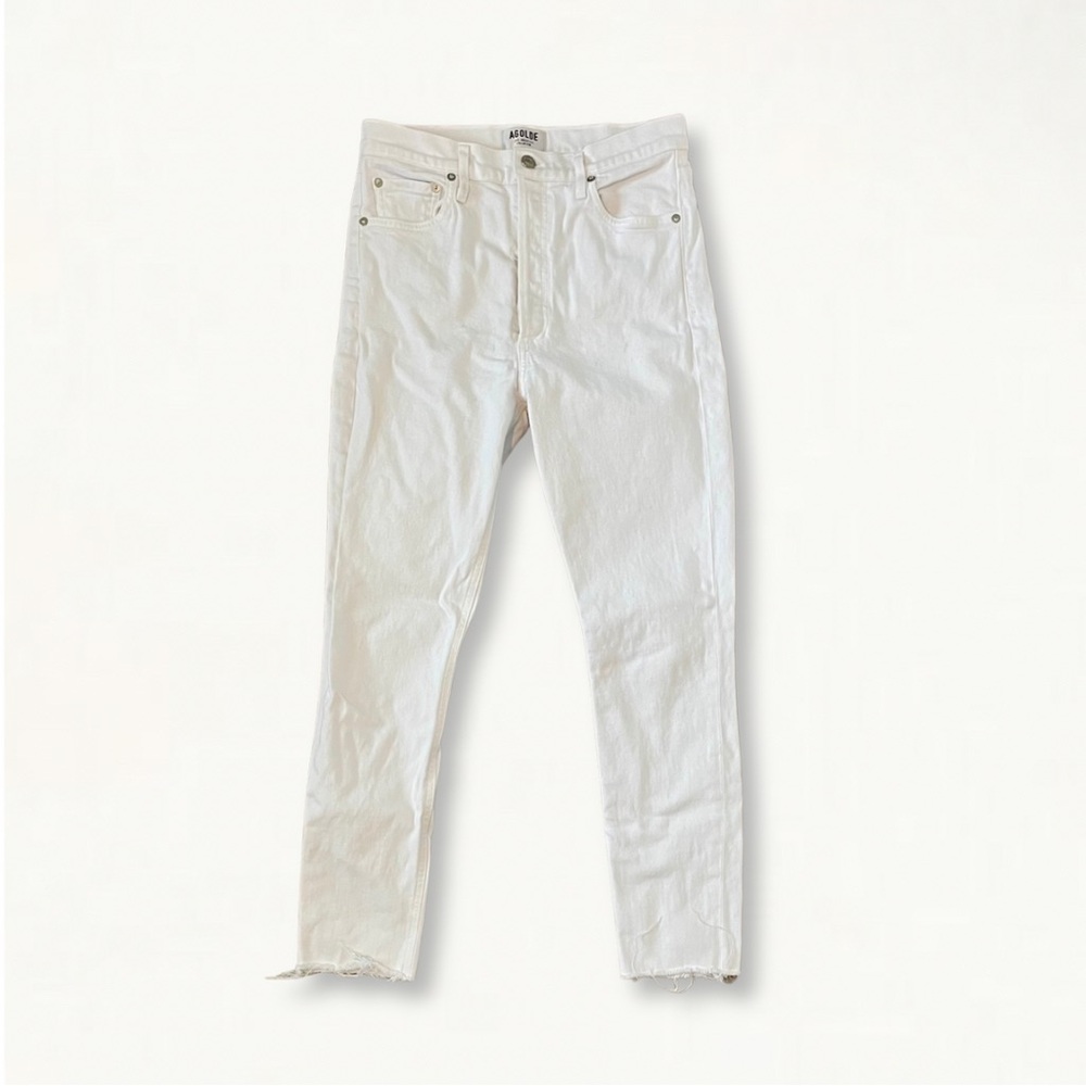 AGOLDE Nico High Rise Slim Fit Jeans in Blurred White Size 28 - Picture 5 of 12